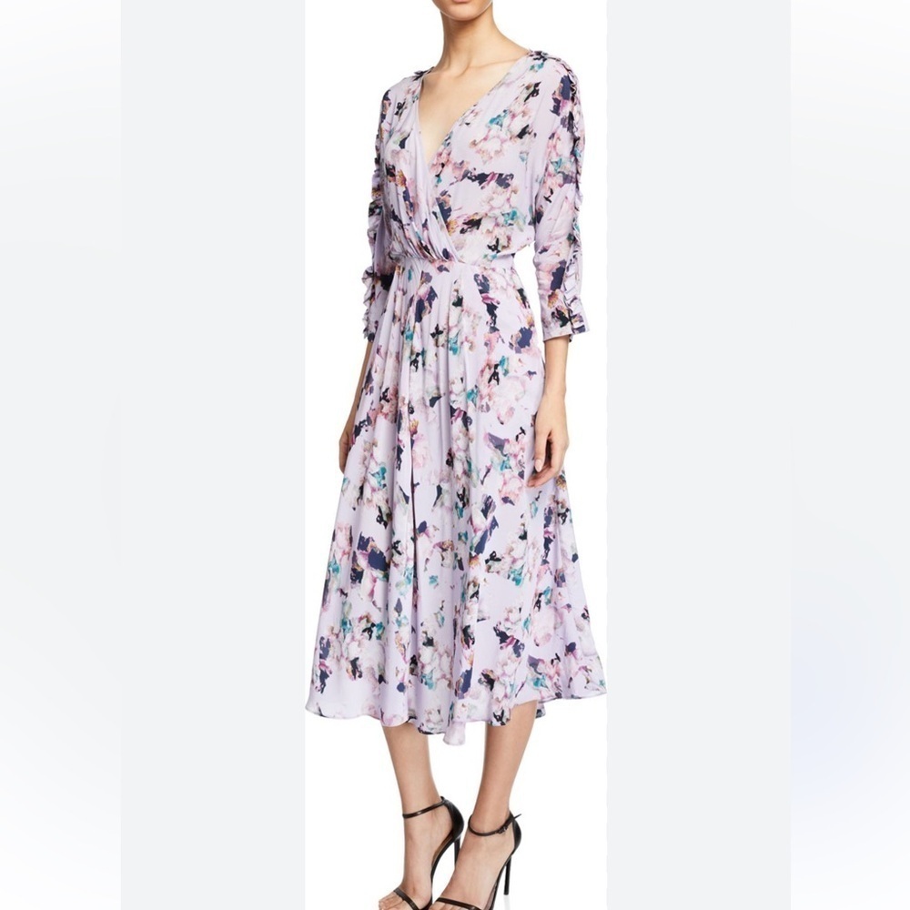 IRO Liky Floral light purple Midi Dress size 42 EU size Medium